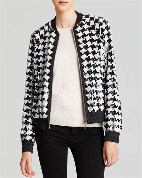 michael kors sequin bomber jacket|Michael Kors ladies jackets.